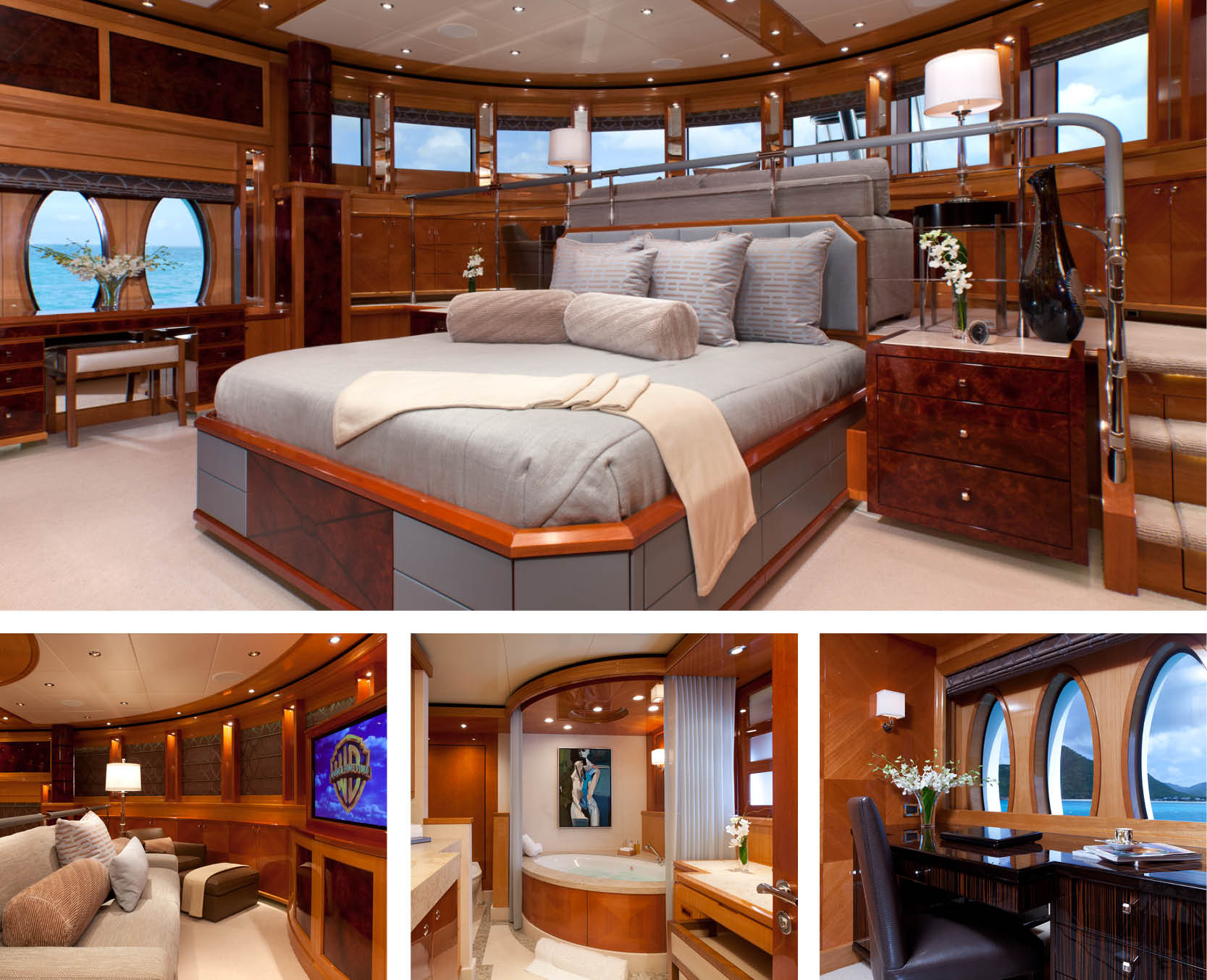 impromptu yacht charter master stateroom full beam
